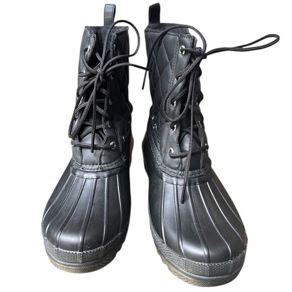 Sperry Quilted Black Waterproof Duck Boots Women’s Size 9 - Picture 5 of 6